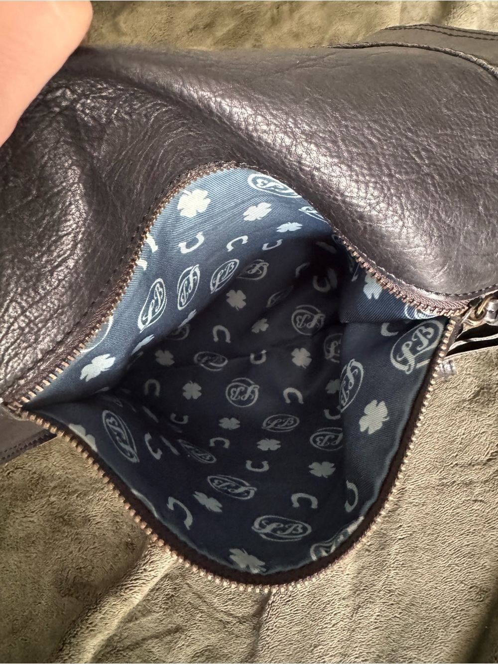 Lucky Brand 100% Genuine Leather Black Crossbody Shoulder Bag - Picture 13 of 13